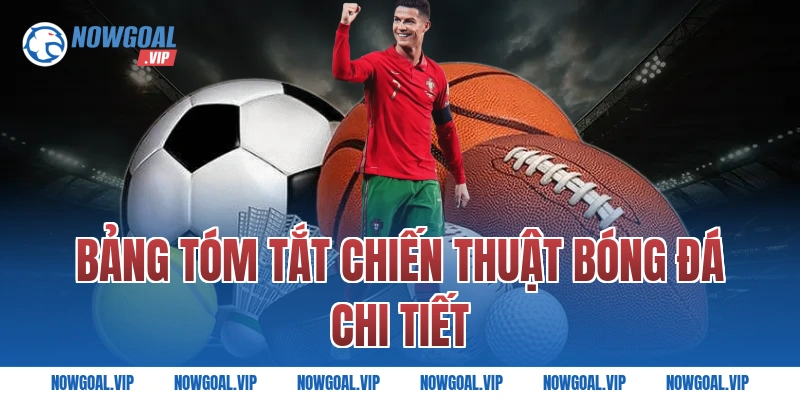 Bảng Tóm Tắt Chiến Thuật Bóng Đá Chi Tiết